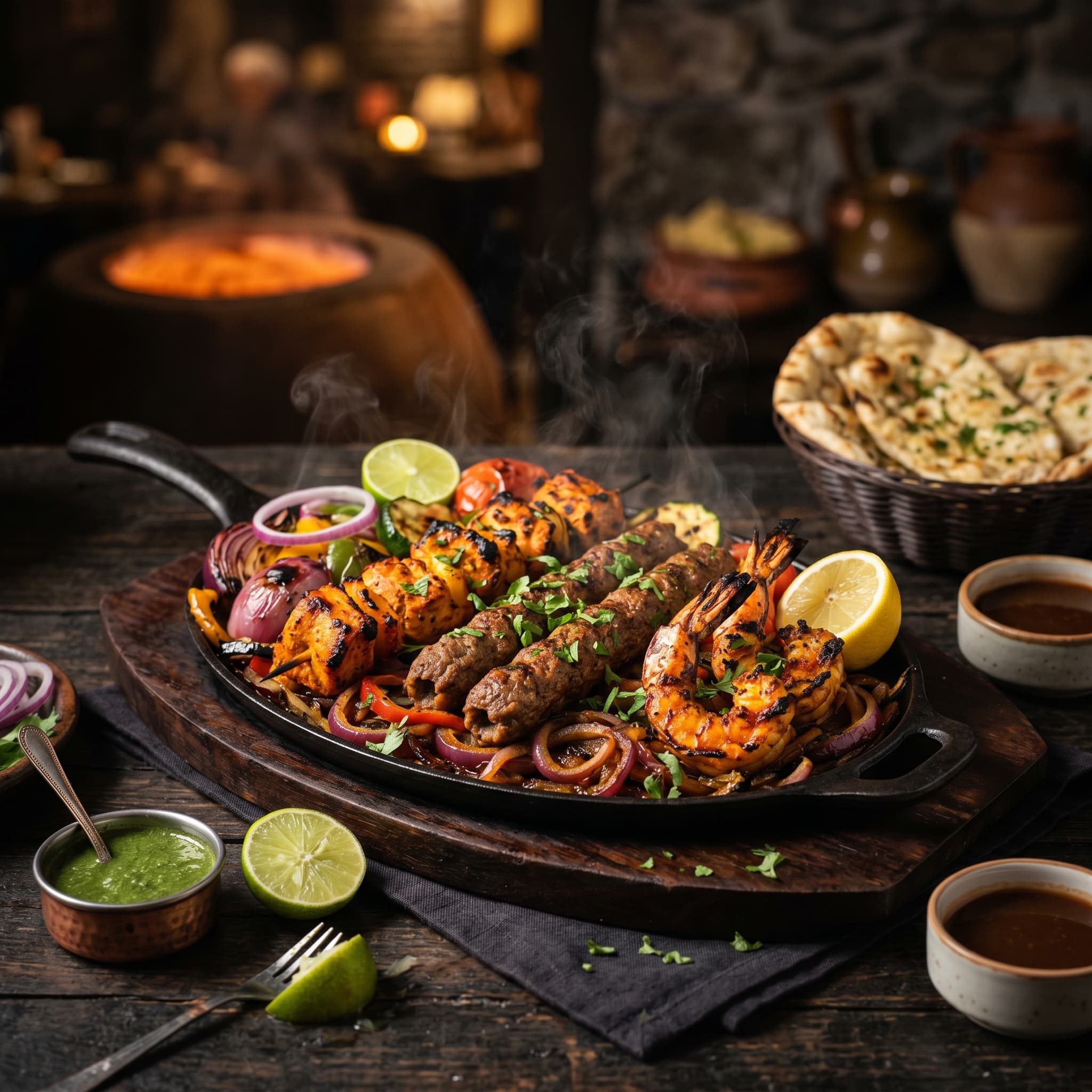 Tandoori mixed grill platter